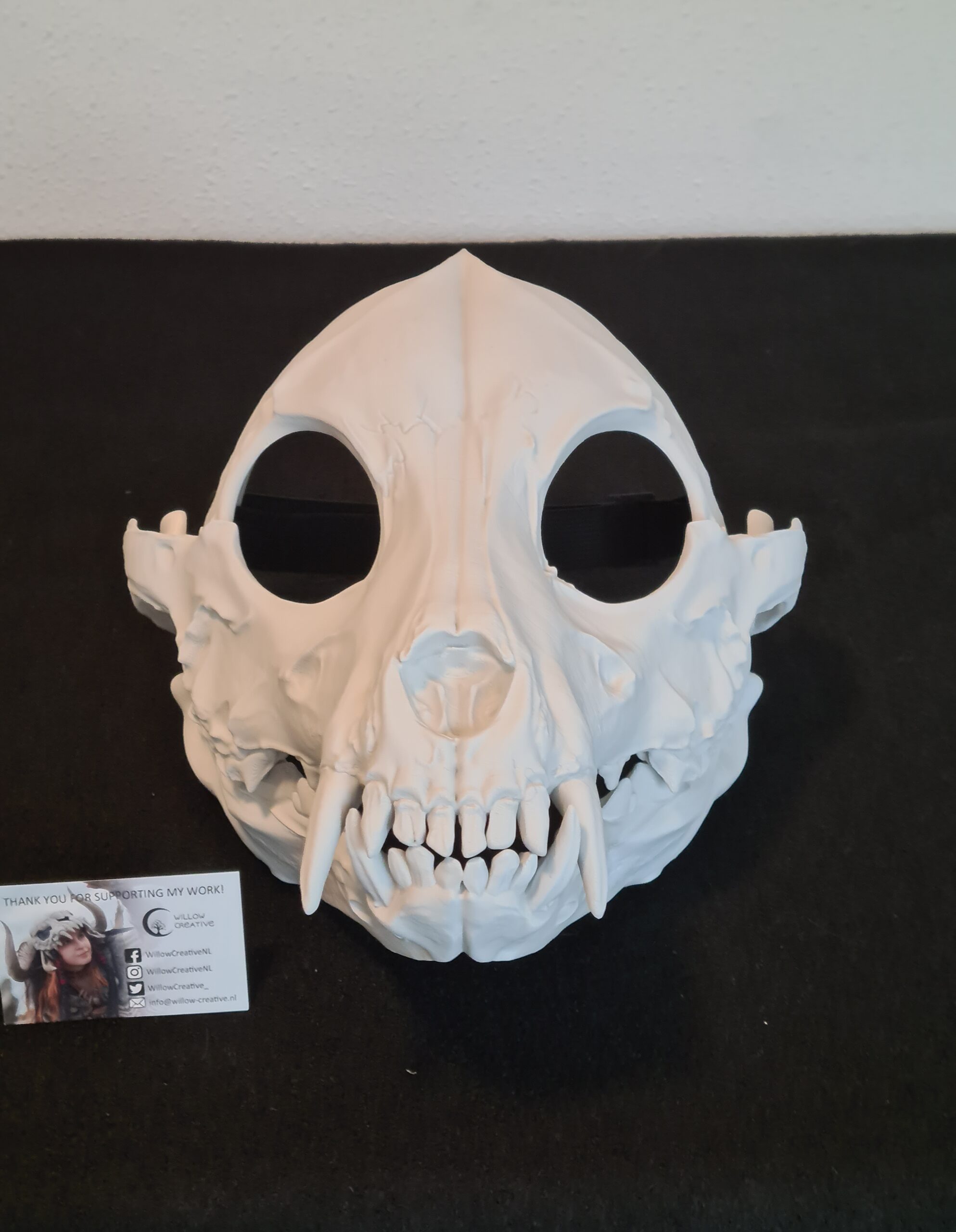 Custom Painted Therian Masks With Optional Side Fur Mesh 