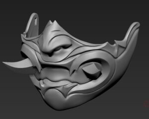 STL model Spirit Blossom Akali mask (League of Legends)