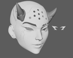 STL model Shion mask for 3dprinting (Overwatch)