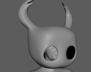 Hollow Knight mask 3D printed
